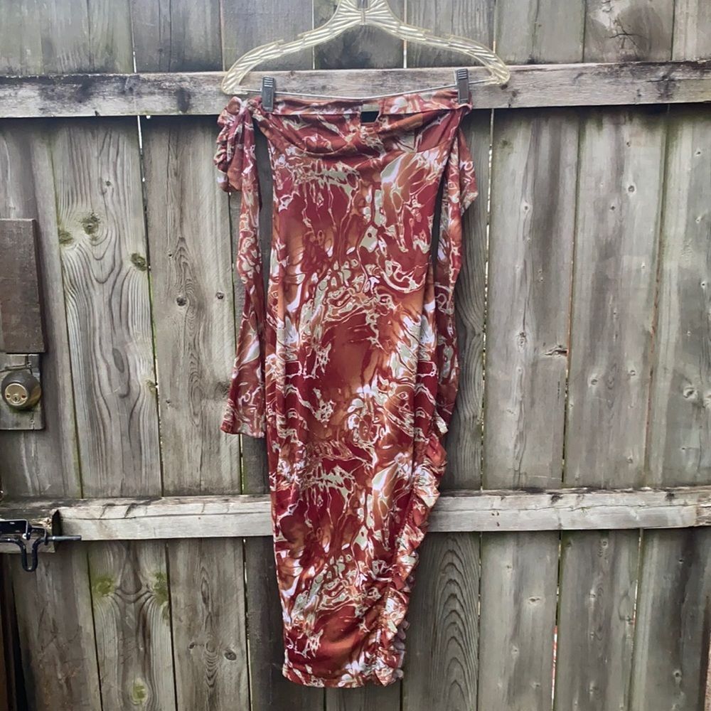 New Pink off the shoulder dress sz. XS